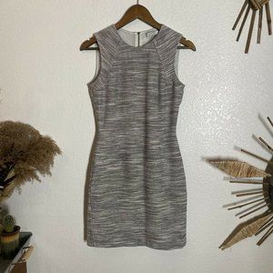 Mango Suit collection woman’s Shift Dress size 4 Tweed Grey sleeveless Career